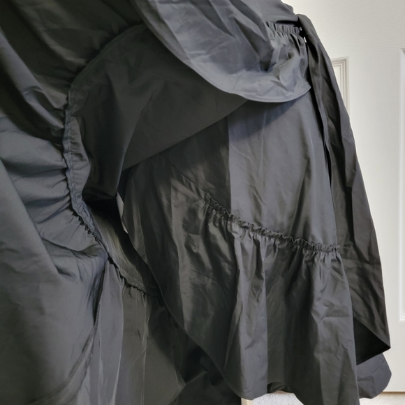 Loft Ruffle Wrap Skirt, Black, Women's Size 4 - Picture 6 of 12